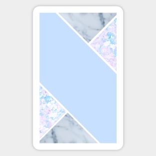 Baby Blue and Marble, Too Sticker